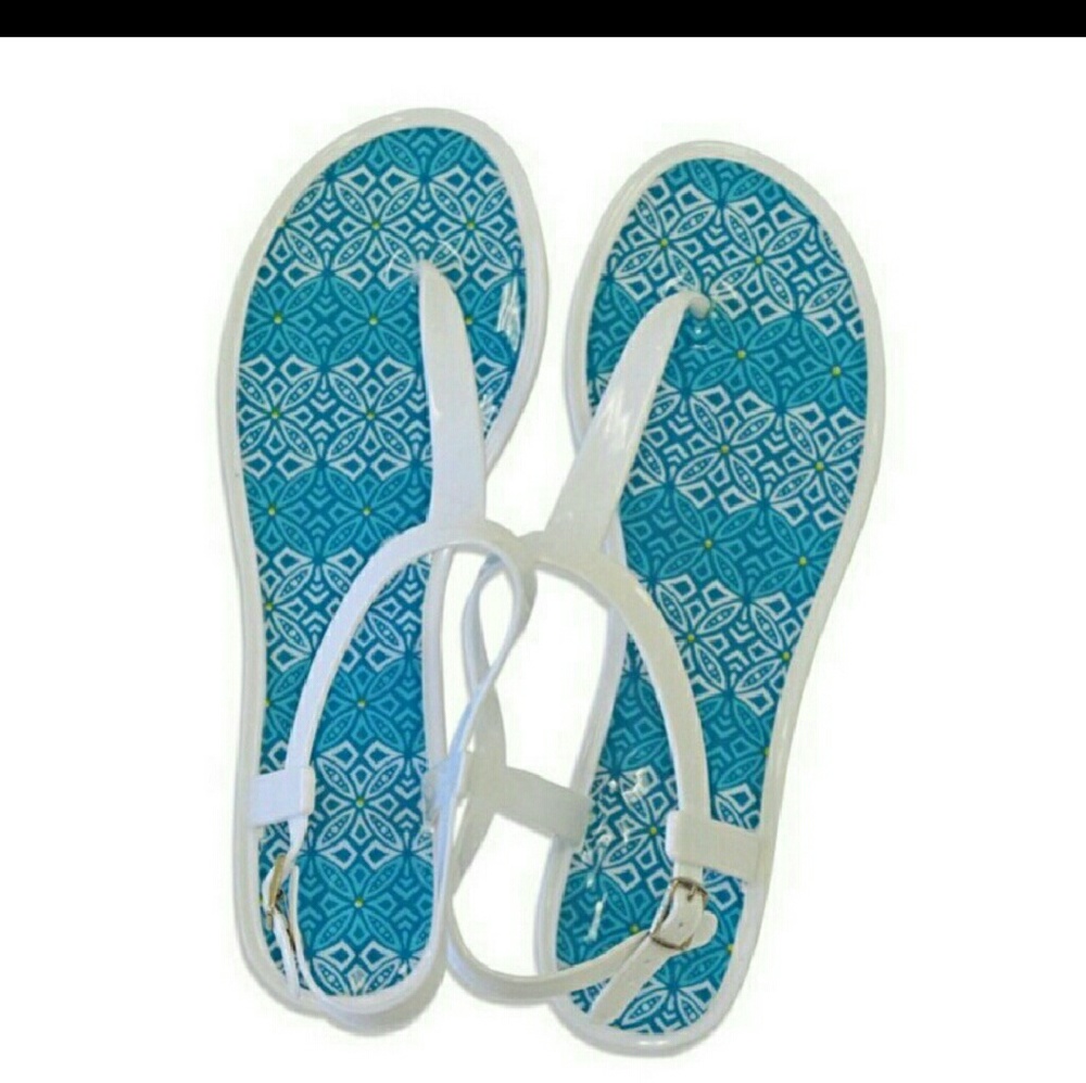 NWT COMFY T strap jelly sandals